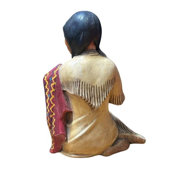 Vintage Byron Molds 1970s ceramic Native American Mother and Baby - Picture 4 of 6